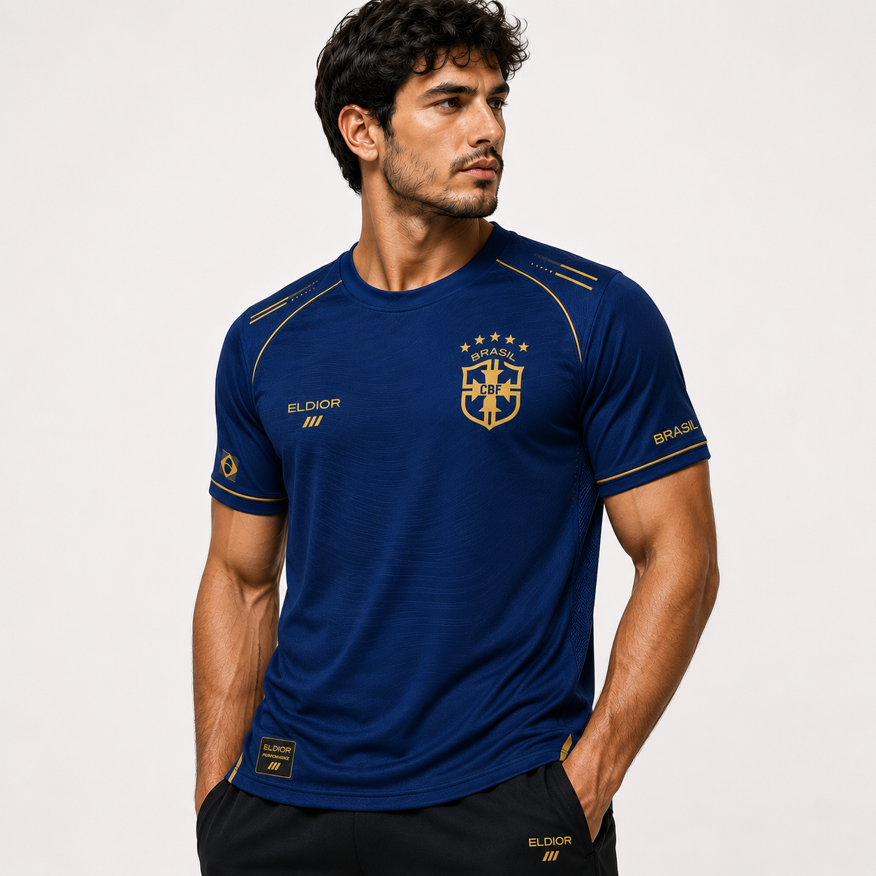 Camiseta Dry Fit Eldior Hexa Royal
