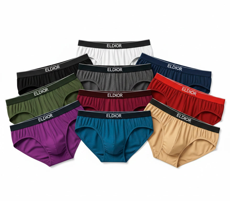 10 Cuecas Slip em Algodão Premium (Cores Sortidas)